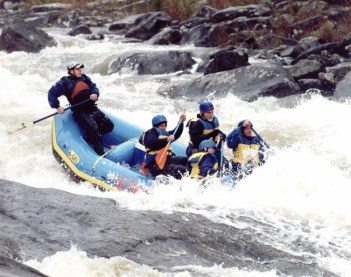 When rafting in white water, I was taught  to paddle like hell instead of holding on. This technique pushes you into the raft instead of trying to fight the forces of nature.